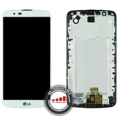 ﻿تاچ ال سی دی ال جی با فریم اورجینال سفید LCD LG K10 2016-3G-K430