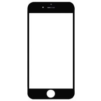 ﻿Replacement Front Glass for Iphone 6G BLACK + OCA + FREAM گلس تعمیراتی آیفون