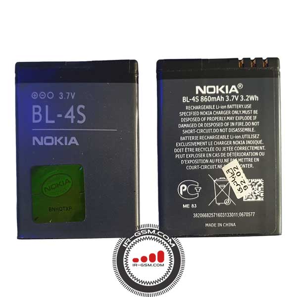باتری نوکیا battery BL-4S BL4S NOKIA 3600S/2680S/7610S/3680S