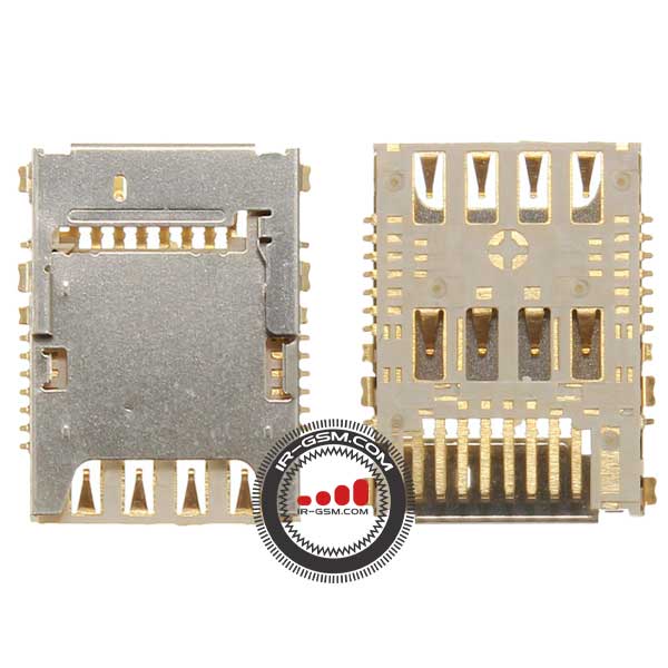 SIM CARD CONNECTOR G3 D855, incl. MicroSD