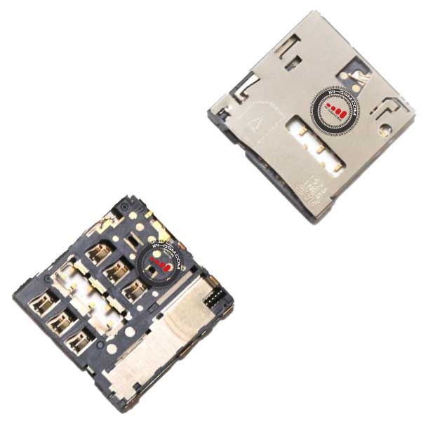 کانکتور سیم کارت SIM card+Memory connector T3 D5102 D5103 D5106