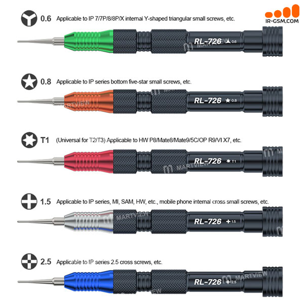 ست پیچ گوشی 5 عددی ریلایف RELIFE RL-726A