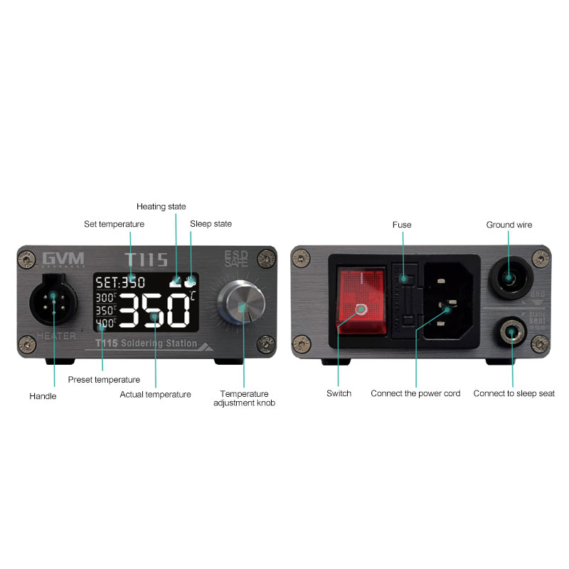هویه حرفه ای تعمیرات موبایل GVM T115